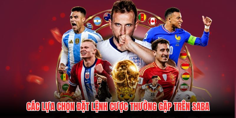 Các lựa chọn đặt lệnh cược thường gặp trên Saba